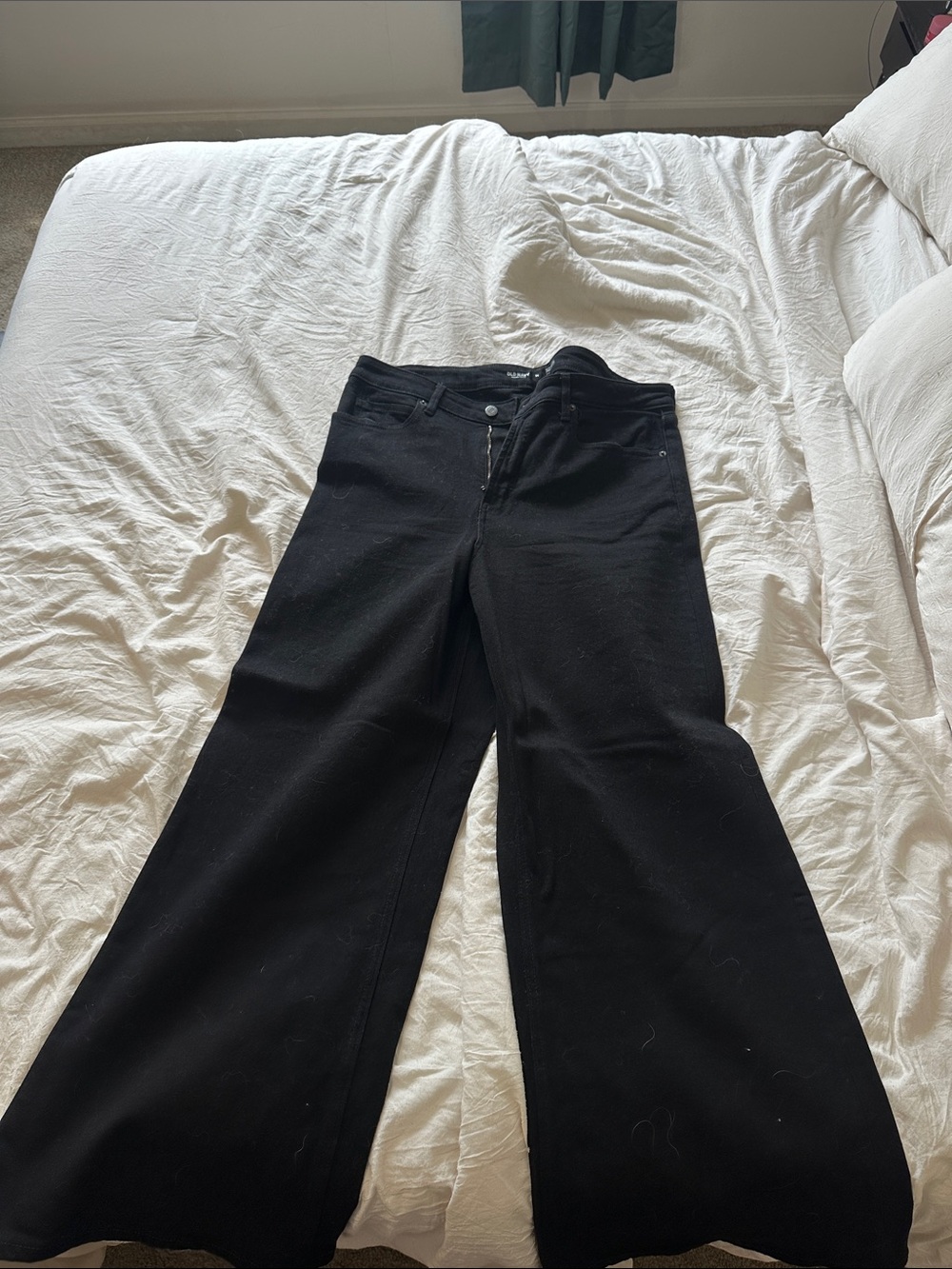 Old Navy Black Extra High-Rise Wide Leg Jeans